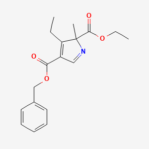 molecular formula C18H21NO4 B12890216 4-Benzyl 2-ethyl 3-ethyl-2-methyl-2H-pyrrole-2,4-dicarboxylate 