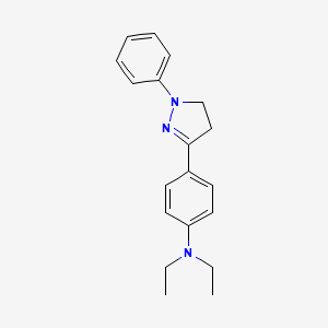 molecular formula C19H23N3 B12890259 N,N-Diethyl-4-(1-phenyl-4,5-dihydro-1H-pyrazol-3-yl)aniline CAS No. 82437-47-6