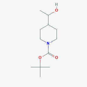 molecular formula C12H23NO3 B1289028 Tert-butyl 4-(1-hydroxyethyl)piperidine-1-carboxylate CAS No. 183170-69-6