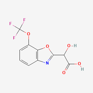 molecular formula C10H6F3NO5 B12890284 2-(Carboxy(hydroxy)methyl)-7-(trifluoromethoxy)benzo[d]oxazole 