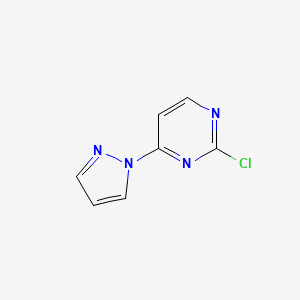 molecular formula C7H5ClN4 B1289029 2-氯-4-(1H-吡唑-1-基)嘧啶 CAS No. 1247815-03-7