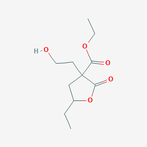 Ethyl 5-ethyl-3-(2-hydroxyethyl)-2-oxotetrahydrofuran-3-carboxylate