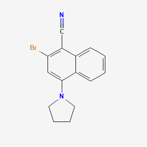 molecular formula C15H13BrN2 B12890305 2-Bromo-4-(pyrrolidin-1-yl)naphthalene-1-carbonitrile CAS No. 870966-66-8