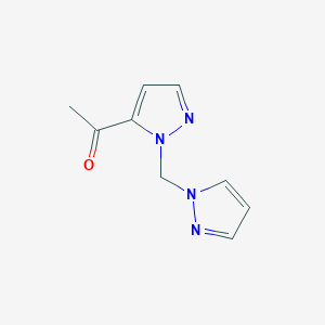 1-{1-[(1H-Pyrazol-1-yl)methyl]-1H-pyrazol-5-yl}ethan-1-one