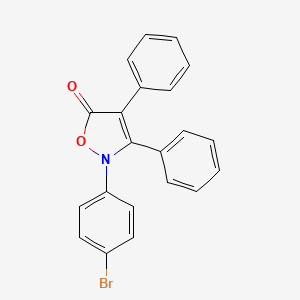 molecular formula C21H14BrNO2 B12890340 2-(4-Bromophenyl)-3,4-diphenyl-1,2-oxazol-5(2H)-one CAS No. 90283-19-5