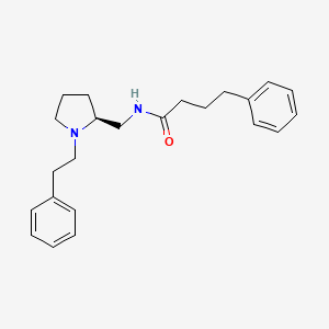 molecular formula C23H30N2O B12890374 (S)-N-((1-Phenethylpyrrolidin-2-yl)methyl)-4-phenylbutanamide CAS No. 828928-58-1