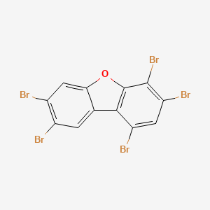 molecular formula C12H3Br5O B12890392 1,3,4,7,8-Pentabromo-dibenzofuran CAS No. 617708-13-1