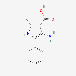 molecular formula C12H12N2O2 B12890436 4-Amino-2-methyl-5-phenyl-1H-pyrrole-3-carboxylic acid CAS No. 62237-44-9