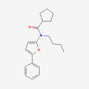 molecular formula C20H25NO2 B12890448 N-Butyl-N-(5-phenylfuran-2-yl)cyclopentanecarboxamide CAS No. 62187-62-6