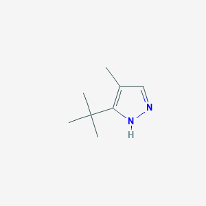molecular formula C8H14N2 B1289046 3-(tert-Butyl)-4-methyl-1H-pyrazole CAS No. 1588441-29-5