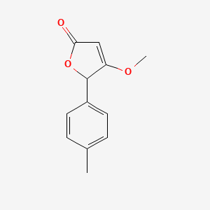 molecular formula C12H12O3 B12890480 4-Methoxy-5-(4-methylphenyl)furan-2(5h)-one CAS No. 6277-39-0