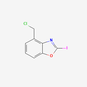 molecular formula C8H5ClINO B12890487 4-(Chloromethyl)-2-iodobenzo[d]oxazole 