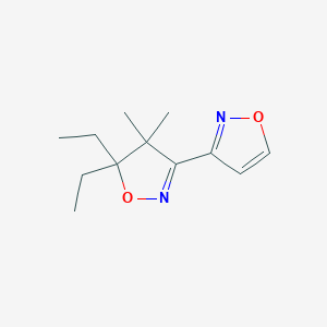 molecular formula C12H18N2O2 B12890492 5,5-Diethyl-4,4-dimethyl-4,5-dihydro-3,3'-biisoxazole 