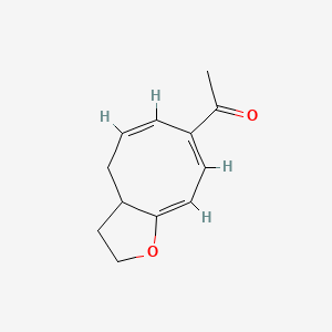 molecular formula C12H14O2 B12890507 1-(2,3,3a,4-Tetrahydrocycloocta[b]furan-7-yl)ethanone 