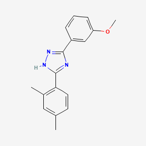 molecular formula C17H17N3O B12890524 5-(m-Methoxyphenyl)-3-(2,4-xylyl)-s-triazole CAS No. 85303-91-9