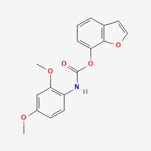 molecular formula C17H15NO5 B12890540 1-Benzofuran-7-yl (2,4-dimethoxyphenyl)carbamate CAS No. 94242-01-0