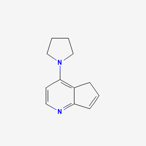 molecular formula C12H14N2 B12890551 4-(Pyrrolidin-1-yl)-5H-cyclopenta[b]pyridine 