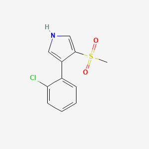 molecular formula C11H10ClNO2S B12890555 3-(2-Chlorophenyl)-4-(methanesulfonyl)-1H-pyrrole CAS No. 87388-63-4