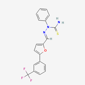 1-Phenyl-2-((5-(3-(trifluoromethyl)phenyl)furan-2-yl)methylene)hydrazinecarbothioamide