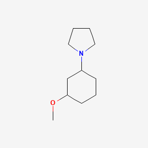 molecular formula C11H21NO B12890568 1-(3-Methoxycyclohexyl)pyrrolidine 