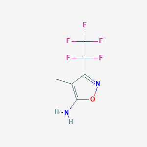 5-Isoxazolamine, 4-methyl-3-(pentafluoroethyl)-