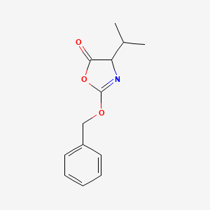 molecular formula C13H15NO3 B12890598 2-(Benzyloxy)-4-(propan-2-yl)-1,3-oxazol-5(4H)-one CAS No. 88577-03-1