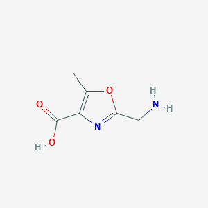 molecular formula C6H8N2O3 B12890599 2-(Aminomethyl)-5-methyl-1,3-oxazole-4-carboxylic acid CAS No. 827616-02-4