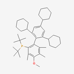 molecular formula C42H65OP B12890630 Di-tert-butyl(2',4',6'-tricyclohexyl-4-methoxy-3,5,6-trimethyl-[1,1'-biphenyl]-2-yl)phosphine 