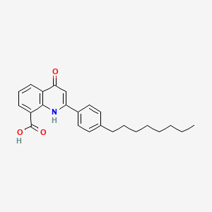 molecular formula C24H27NO3 B12890648 2-(4-Octylphenyl)-4-oxo-1,4-dihydroquinoline-8-carboxylic acid CAS No. 90034-80-3