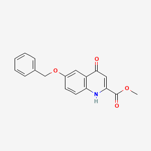 molecular formula C18H15NO4 B1289068 6-(苄氧基)-4-氧代-1,4-二氢喹啉-2-羧酸甲酯 CAS No. 929028-73-9