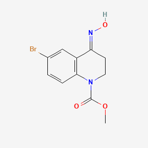 molecular formula C11H11BrN2O3 B12890690 Methyl 6-bromo-4-(hydroxyimino)-3,4-dihydroquinoline-1(2H)-carboxylate 