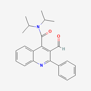 3-Formyl-2-phenyl-N,N-di(propan-2-yl)quinoline-4-carboxamide