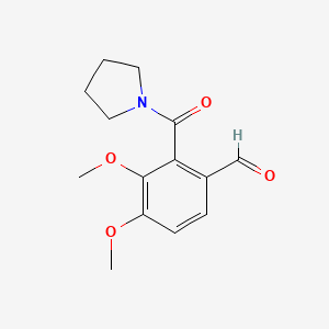 Veratraldehyde, 2-(1-pyrrolidinylcarbonyl)-