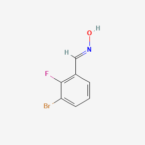 B1289073 (E)-N-[(3-Bromo-2-fluorophenyl)methylidene]hydroxylamine CAS No. 304876-62-8