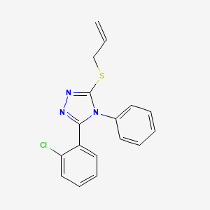 4H-1,2,4-Triazole, 3-(2-chlorophenyl)-4-phenyl-5-(2-propenylthio)-