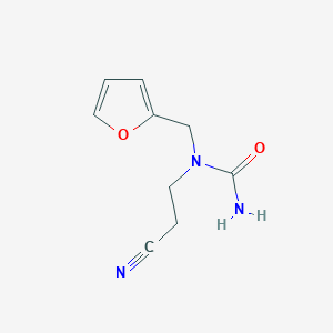 molecular formula C9H11N3O2 B12890752 1-(2-Cyanoethyl)-1-(furan-2-ylmethyl)urea CAS No. 21625-64-9