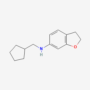 molecular formula C14H19NO B12890757 N-(Cyclopentylmethyl)-2,3-dihydro-1-benzofuran-6-amine CAS No. 61070-38-0