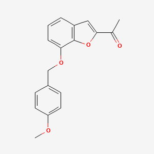 1-{7-[(4-Methoxyphenyl)methoxy]-1-benzofuran-2-yl}ethan-1-one