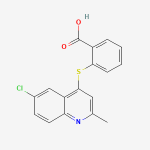 2-[(6-Chloro-2-methylquinolin-4-yl)sulfanyl]benzoic acid