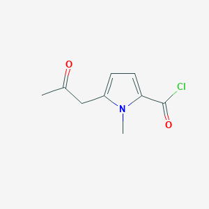 molecular formula C9H10ClNO2 B12890796 1-Methyl-5-(2-oxopropyl)-1H-pyrrole-2-carbonyl chloride CAS No. 344298-53-9