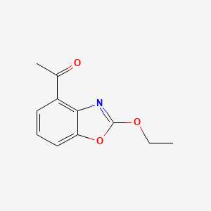 molecular formula C11H11NO3 B12890800 1-(2-Ethoxybenzo[d]oxazol-4-yl)ethanone 