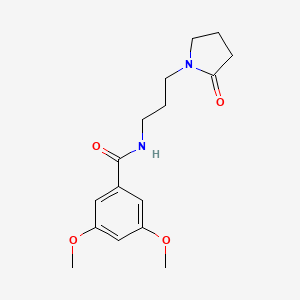 molecular formula C16H22N2O4 B12890802 3,5-Dimethoxy-N-(3-(2-oxopyrrolidin-1-yl)propyl)benzamide CAS No. 832117-51-8