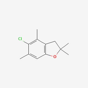 molecular formula C12H15ClO B12890839 Benzofuran, 5-chloro-2,3-dihydro-2,2,4,6-tetramethyl- CAS No. 63577-98-0