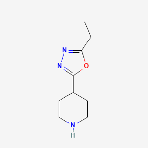 molecular formula C9H15N3O B1289084 4-(5-Ethyl-1,3,4-oxadiazol-2-yl)piperidin CAS No. 773841-46-6