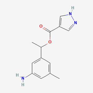 1-(3-Amino-5-methylphenyl)ethyl 1H-pyrazole-4-carboxylate