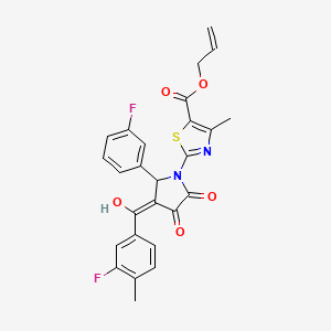 Allyl 2-(3-(3-fluoro-4-methylbenzoyl)-2-(3-fluorophenyl)-4-hydroxy-5-oxo-2,5-dihydro-1H-pyrrol-1-yl)-4-methylthiazole-5-carboxylate