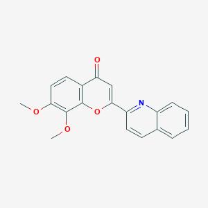 molecular formula C20H15NO4 B12890920 7,8-Dimethoxy-2-(quinolin-2-yl)-4h-chromen-4-one CAS No. 6622-20-4