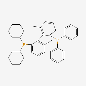 (R)-Dicyclohexyl(2'-(diphenylphosphino)-6,6'-dimethyl-[1,1'-biphenyl]-2-yl)phosphine