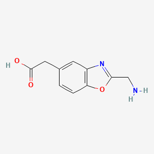 molecular formula C10H10N2O3 B12890939 2-(Aminomethyl)benzo[d]oxazole-5-acetic acid 