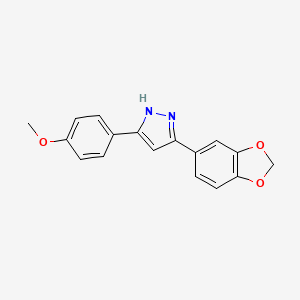 3-(2H-1,3-Benzodioxol-5-yl)-5-(4-methoxyphenyl)-1H-pyrazole